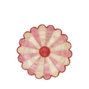 Lot de sets de table Bahja Rose et rouge
