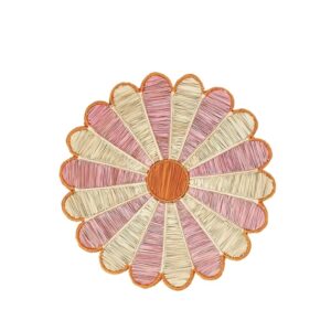 Lot de sets de table Bahja Rose et orange