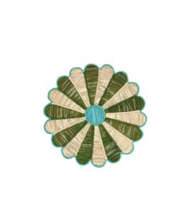 Lot de sets de table Bahja Vert et rose