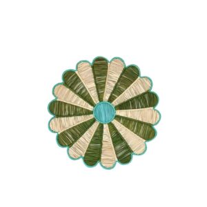 Lot de sets de table Bahja Vert et rose