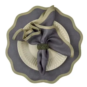 Serviettes à cocktails Nagomi Gris et kaki