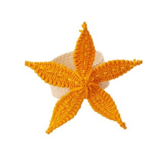 Lot de ronds de serviette Tara Etoile orange