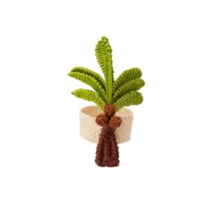 Lot de ronds de serviette Tara  Palmier