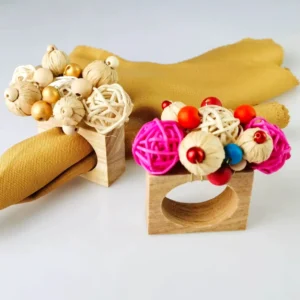 Lot de ronds de serviette Deriva Beige