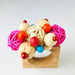 Lot de ronds de serviette Deriva Rose