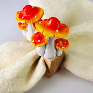 Lot de ronds de serviette Setilla Rouge