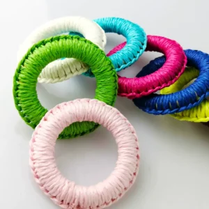 Lot de ronds de serviette Isola Fuschia