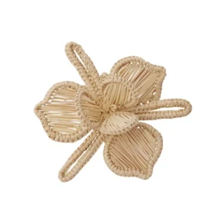 Lot de ronds de serviette Flora Beige