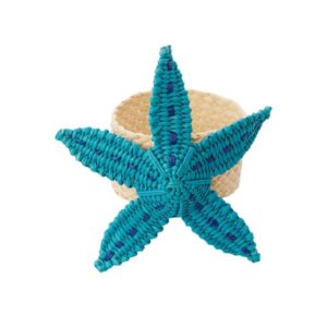 Lot de ronds de serviette Tara Etoile bleue