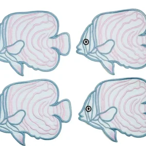 Dessous de verres Orilla  Poisson bleu et rose