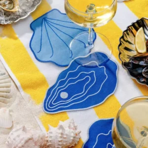 Dessous de verres Orilla Coquillage bleu
