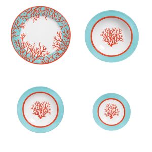 set d’assiette corail